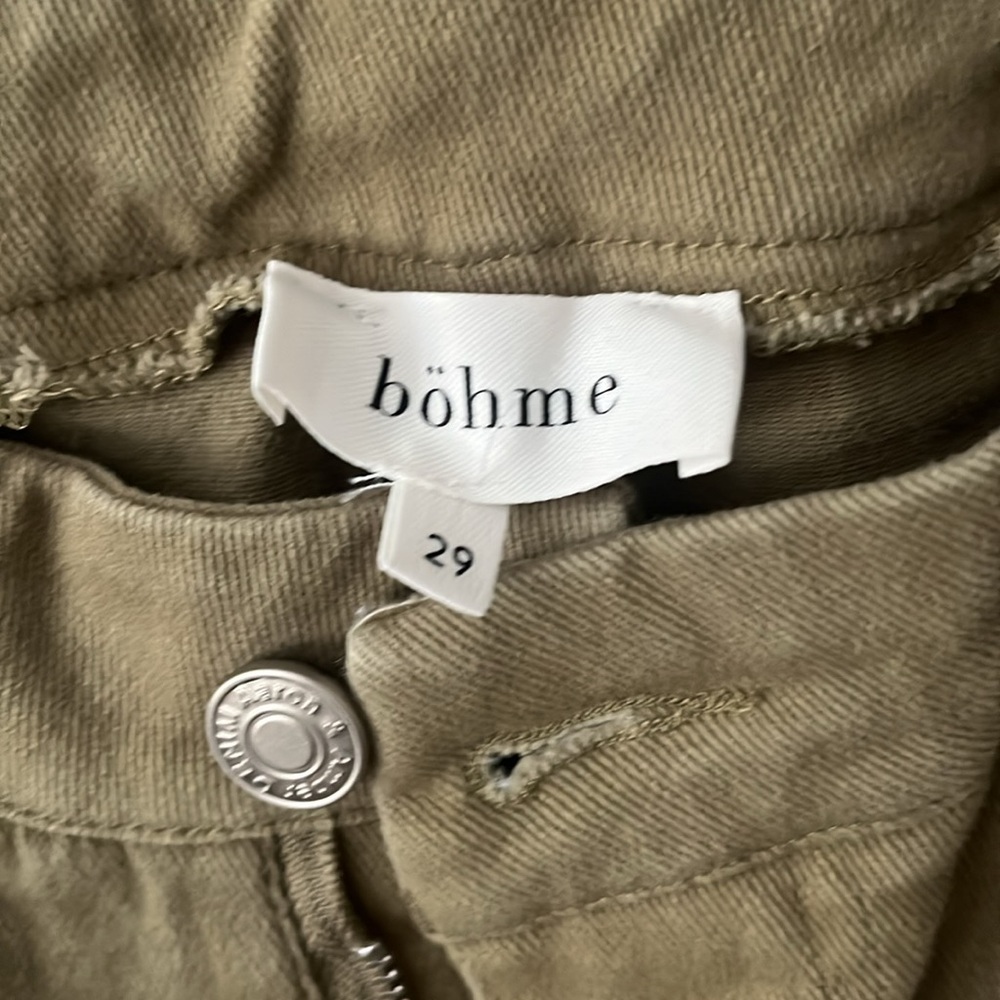 bohme WIDE LEG JEANS Stylish green/khaki Denim Jeans, high rise size 29 - Picture 2 of 3